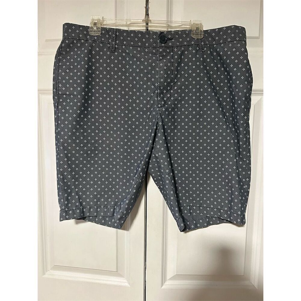 Original Penguin Men's Polka Dot Chino Shorts Gray Size 38 Casual